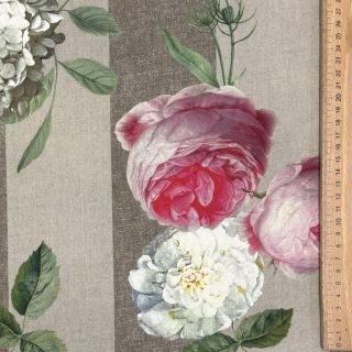 Țesătură decorativă teflonată Teflon Hydrangea Roses
