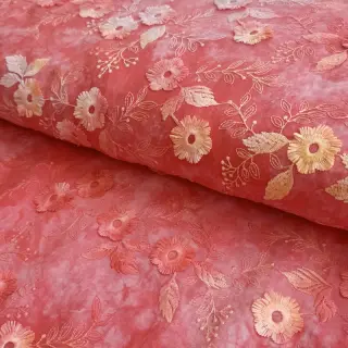Țesătură din bumbac TIE DYE EMBROIDERY Poppy design K