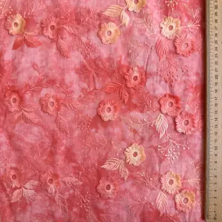 Țesătură din bumbac TIE DYE EMBROIDERY Poppy design K