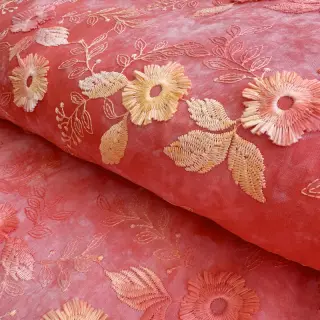 Țesătură din bumbac TIE DYE EMBROIDERY Poppy design K
