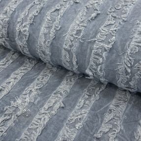 Țesătură din bumbac cu in Vintage Fringe Stripe blue