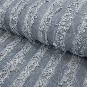 Țesătură din bumbac cu in Vintage Fringe Stripe blue