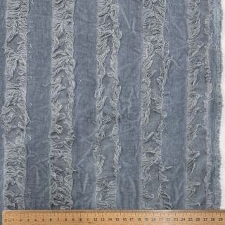 Țesătură din bumbac cu in Vintage Fringe Stripe blue