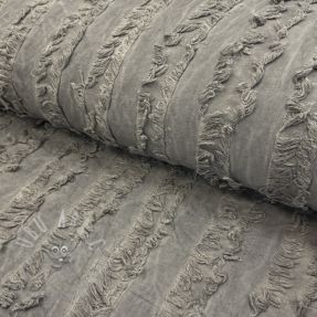 Țesătură din bumbac cu in Vintage Fringe Stripe grey