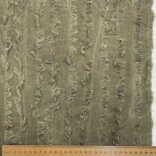 Țesătură din bumbac cu in Vintage Fringe Stripe army