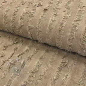 Țesătură din bumbac cu in Vintage Fringe Stripe naturals
