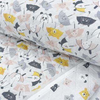 Țesătură din bumbac QUILTING Parapluie perle