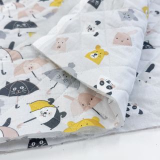 Țesătură din bumbac QUILTING Parapluie perle