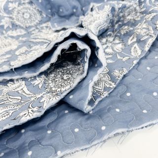 Material textil matlasat QUILTING Julianne bleu