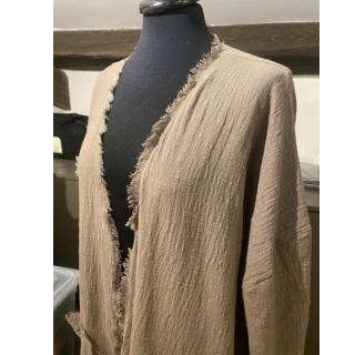 Țesătură din bumbac cu in Vintage Fringe Stripe naturals