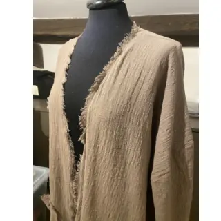 Țesătură din bumbac cu in Vintage Fringe Stripe naturals