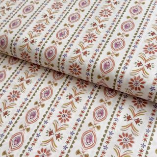 Țesătură din bumbac Motif stripe off white digital print