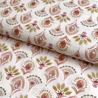 Țesătură din bumbac Motif off white digital print
