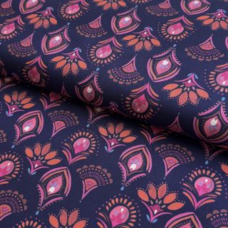 Țesătură din bumbac Motif navy digital print
