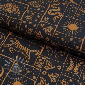 Țesătură din bumbac Boho black
