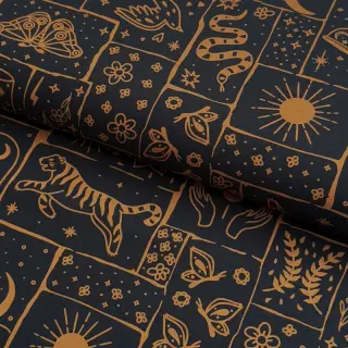 Țesătură din bumbac Boho black