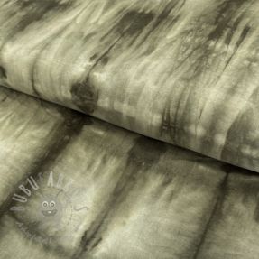 Țesătură din bumbac HAND TIE DYE camo green