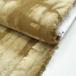 Țesătură din bumbac HAND TIE DYE golden brown