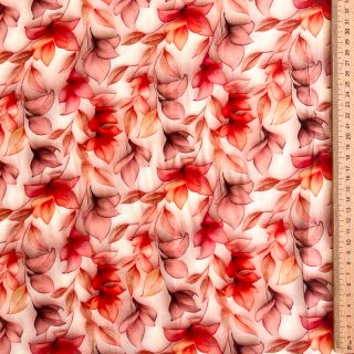 Viscoză RAYON POPLIN Leafs design C digital print