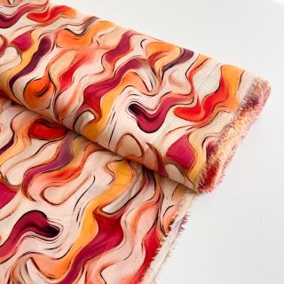 Viscoză RAYON POPLIN Wavy design C digital print