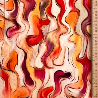 Viscoză RAYON POPLIN Wavy design C digital print