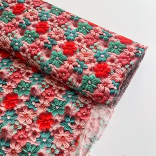 Viscoză RAYON POPLIN Knitted design D digital print