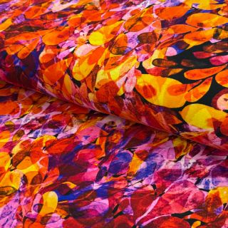 Tricot VISCOSE LYCRA HEAVY Watercolor Abstract design B digital print