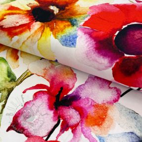 Tricot VISCOSE LYCRA HEAVY Watercolour bright and big design A digital print