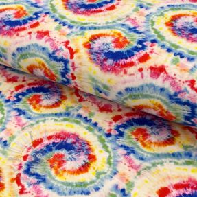 Tricot VISCOSE LYCRA HEAVY Tie dye design A digital print