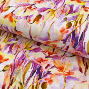 Tricot VISCOSE LYCRA HEAVY Bright botanical design C digital print