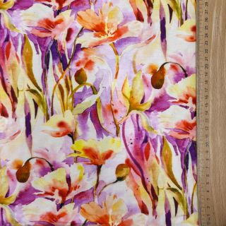 Tricot VISCOSE LYCRA HEAVY Bright botanical design C digital print