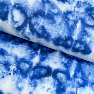 Tricot VISCOSE LYCRA HEAVY Indigo design A digital print