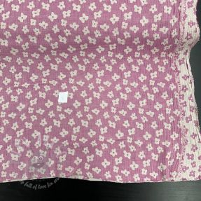 Mușelină JACQUARD Flowers cerise 2nd class