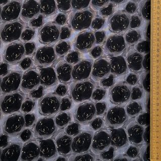 Viscoză RAYON POPLIN Black holes design D digital print