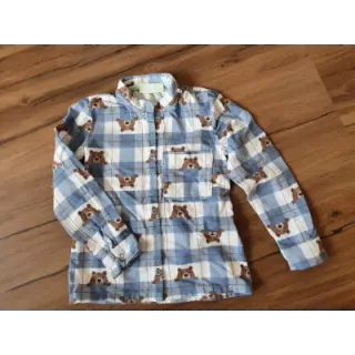 Țesătură din bumbac FLANNEL Bear check jeans