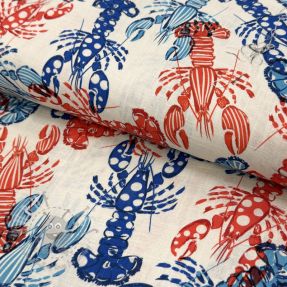 Viscoză cu in Lobster digital print