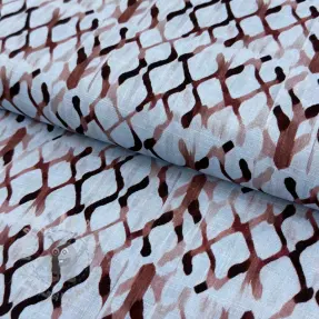 Viscoză cu in Ivy Diamonds design A digital print