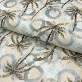 Viscoză cu in Palm tree digital print