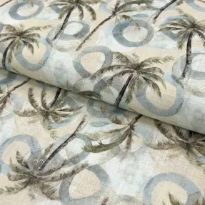 Viscoză cu in Palm tree digital print
