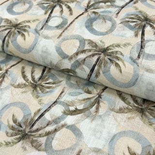 Viscoză cu in Palm tree digital print