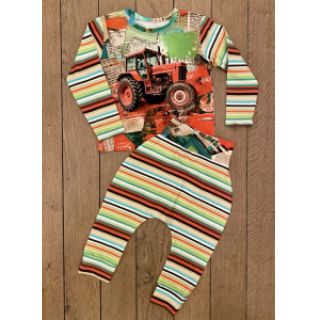 Tricot Great big farm green stripe digital print