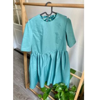 Poplin din bumbac cyan