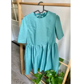 Poplin din bumbac cyan
