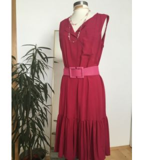 Poplin din bumbac cerise