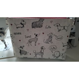 Țesătură decorativă Linenlook Sweet doggie friends