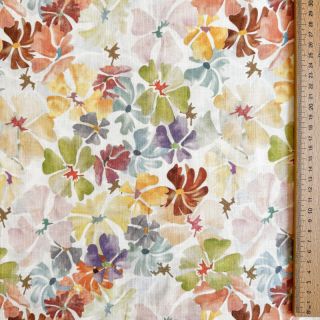 In cu bumbac Maya RAMIE yellow digital print