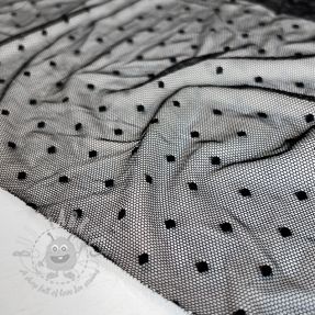 Tul pentru TUTU STRETCH Dot black