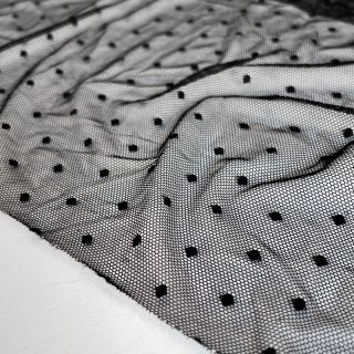 Tul pentru TUTU STRETCH Dot black