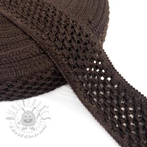 Elastic împletit 5 cm choco