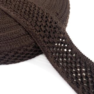 Elastic împletit 5 cm choco